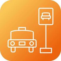 Taxi Stand Vector Icon