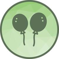 icono de fondo de globos de baja poli vector