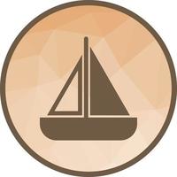 Toy Boat Low Poly Background Icon vector
