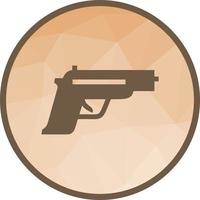 Pistol Low Poly Background Icon vector