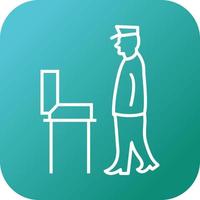 Guard Checking Briefcase Vector Icon