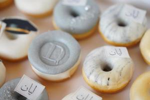 Graduation mini doughnuts for catering. khobar, Saudi Arabia, 13, July 2022. photo