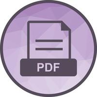 PDF Low Poly Background Icon vector