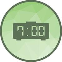 icono de fondo de baja poli de reloj digital vector