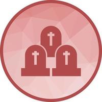 Graveyard Low Poly Background Icon vector