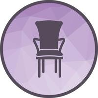 Bedroom Chair Low Poly Background Icon vector