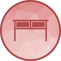 Table with Drawers I Low Poly Background Icon vector