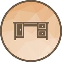 Table with Drawers II Low Poly Background Icon vector