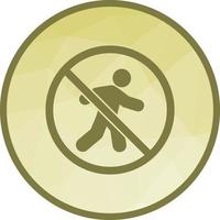 No pedestrian crossing Low Poly Background Icon vector