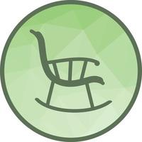 Rocking Chair Low Poly Background Icon vector