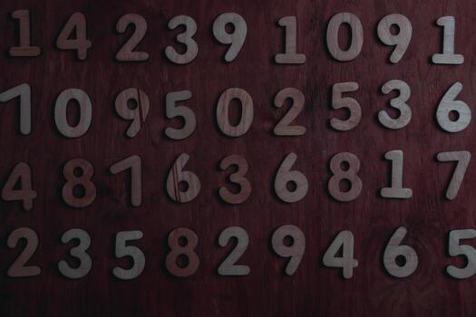 Background of numbers. from zero to nine. Numbers texture. Finance data concept. Mathematic. Seamless pattern with numbers. financial crisis concept. Business success. photo