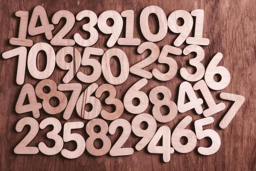 Background of numbers. from zero to nine. Numbers texture. Finance data concept. Mathematic. Seamless pattern with numbers. financial crisis concept. Business success. photo