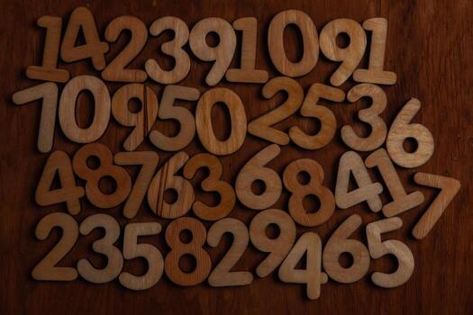 Background of numbers. from zero to nine. Numbers texture. Finance data concept. Mathematic. Seamless pattern with numbers. financial crisis concept. Business success. photo