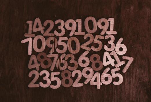 Background of numbers. from zero to nine. Numbers texture. Finance data concept. Mathematic. Seamless pattern with numbers. financial crisis concept. Business success. photo