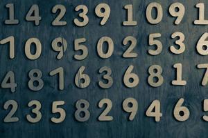 Background of numbers. from zero to nine. Numbers texture. Finance data concept. Mathematic. Seamless pattern with numbers. financial crisis concept. Business success. photo
