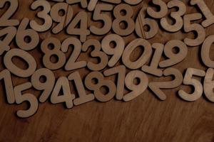 Background of numbers. from zero to nine. Numbers texture. Finance data concept. Mathematic. Seamless pattern with numbers. financial crisis concept. Business success. photo