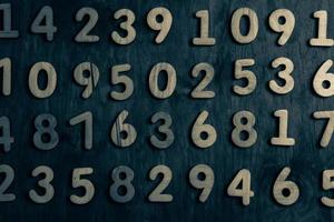 Background of numbers. from zero to nine. Numbers texture. Finance data concept. Mathematic. Seamless pattern with numbers. financial crisis concept. Business success. photo