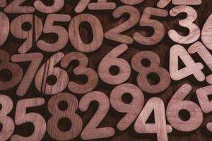 Background of numbers. from zero to nine. Numbers texture. Finance data concept. Mathematic. Seamless pattern with numbers. financial crisis concept. Business success. photo