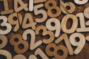 Background of numbers. from zero to nine. Numbers texture. Finance data concept. Mathematic. Seamless pattern with numbers. financial crisis concept. Business success. photo
