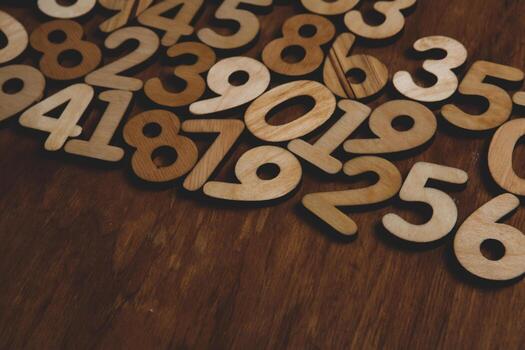 Background of numbers. from zero to nine. Numbers texture. Finance data concept. Mathematic. Seamless pattern with numbers. financial crisis concept. Business success. photo