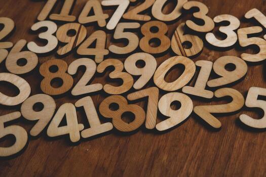 Background of numbers. from zero to nine. Numbers texture. Finance data concept. Mathematic. Seamless pattern with numbers. financial crisis concept. Business success. photo