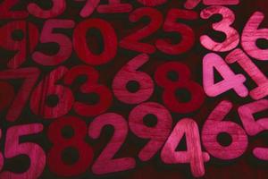 Background of numbers. from zero to nine. Numbers texture. Finance data concept. Mathematic. Seamless pattern with numbers. financial crisis concept. Business success. photo