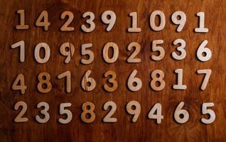 Background of numbers. from zero to nine. Numbers texture. Finance data concept. Mathematic. Seamless pattern with numbers. financial crisis concept. Business success. photo