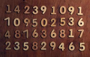 Background of numbers. from zero to nine. Numbers texture. Finance data concept. Mathematic. Seamless pattern with numbers. financial crisis concept. Business success. photo