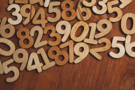 Background of numbers. from zero to nine. Numbers texture. Finance data concept. Mathematic. Seamless pattern with numbers. financial crisis concept. Business success. photo