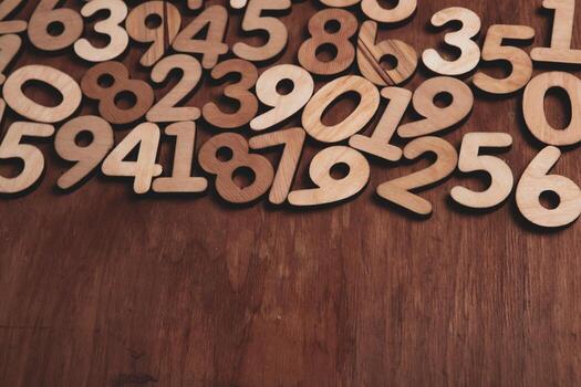 Background of numbers. from zero to nine. Numbers texture. Finance data concept. Mathematic. Seamless pattern with numbers. financial crisis concept. Business success. photo