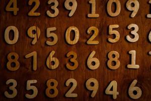 Background of numbers. from zero to nine. Numbers texture. Finance data concept. Mathematic. Seamless pattern with numbers. financial crisis concept. Business success. photo