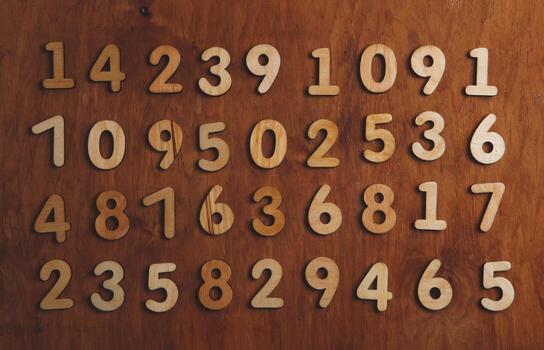 Background of numbers. from zero to nine. Numbers texture. Finance data concept. Mathematic. Seamless pattern with numbers. financial crisis concept. Business success. photo