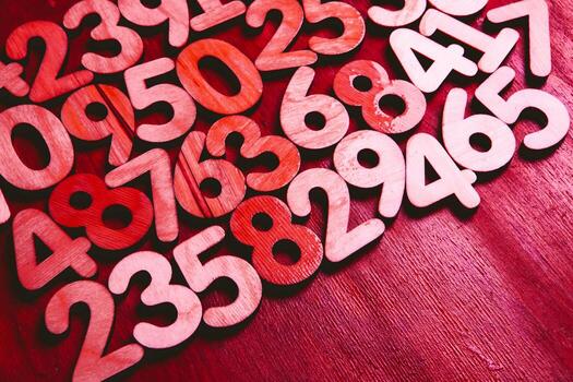 Background of numbers. from zero to nine. Numbers texture. Finance data concept. Mathematic. Seamless pattern with numbers. financial crisis concept. Business success. photo