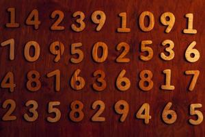 Background of numbers. from zero to nine. Numbers texture. Finance data concept. Mathematic. Seamless pattern with numbers. financial crisis concept. Business success. photo