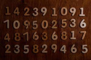 Background of numbers. from zero to nine. Numbers texture. Finance data concept. Mathematic. Seamless pattern with numbers. financial crisis concept. Business success. photo