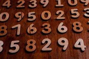 Background of numbers. from zero to nine. Numbers texture. Finance data concept. Mathematic. Seamless pattern with numbers. financial crisis concept. Business success. photo