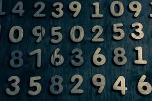 Background of numbers. from zero to nine. Numbers texture. Finance data concept. Mathematic. Seamless pattern with numbers. financial crisis concept. Business success. photo