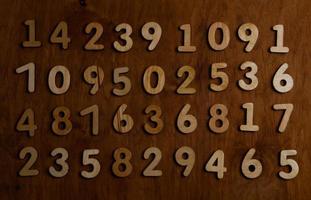 Background of numbers. from zero to nine. Numbers texture. Finance data concept. Mathematic. Seamless pattern with numbers. financial crisis concept. Business success. photo