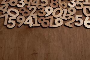 Background of numbers. from zero to nine. Numbers texture. Finance data concept. Mathematic. Seamless pattern with numbers. financial crisis concept. Business success. photo