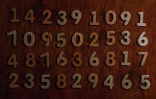 Background of numbers. from zero to nine. Numbers texture. Finance data concept. Mathematic. Seamless pattern with numbers. financial crisis concept. Business success. photo