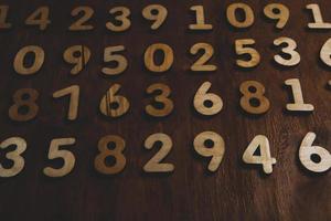 Background of numbers. from zero to nine. Numbers texture. Finance data concept. Mathematic. Seamless pattern with numbers. financial crisis concept. Business success. photo