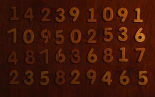 Background of numbers. from zero to nine. Numbers texture. Finance data concept. Mathematic. Seamless pattern with numbers. financial crisis concept. Business success. photo