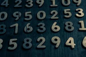 Background of numbers. from zero to nine. Numbers texture. Finance data concept. Mathematic. Seamless pattern with numbers. financial crisis concept. Business success. photo