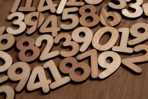 Background of numbers. from zero to nine. Numbers texture. Finance data concept. Mathematic. Seamless pattern with numbers. financial crisis concept. Business success. photo