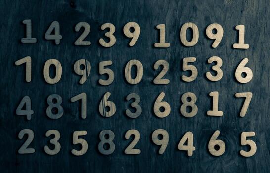 Background of numbers. from zero to nine. Numbers texture. Finance data concept. Mathematic. Seamless pattern with numbers. financial crisis concept. Business success. photo