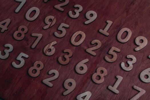 Background of numbers. from zero to nine. Numbers texture. Finance data concept. Mathematic. Seamless pattern with numbers. financial crisis concept. Business success. photo