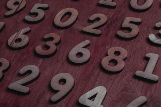 Background of numbers. from zero to nine. Numbers texture. Finance data concept. Mathematic. Seamless pattern with numbers. financial crisis concept. Business success. photo