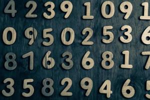 Background of numbers. from zero to nine. Numbers texture. Finance data concept. Mathematic. Seamless pattern with numbers. financial crisis concept. Business success. photo