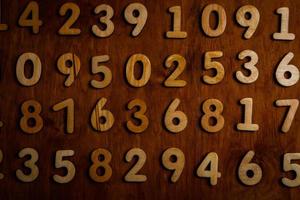 Background of numbers. from zero to nine. Numbers texture. Finance data concept. Mathematic. Seamless pattern with numbers. financial crisis concept. Business success. photo