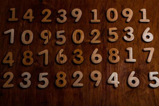 Background of numbers. from zero to nine. Numbers texture. Finance data concept. Mathematic. Seamless pattern with numbers. financial crisis concept. Business success. photo